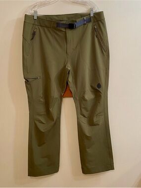 Stio Pinedale Softshell Hiking Pants 36S x 32 Green Performance Outdoors Stretch
